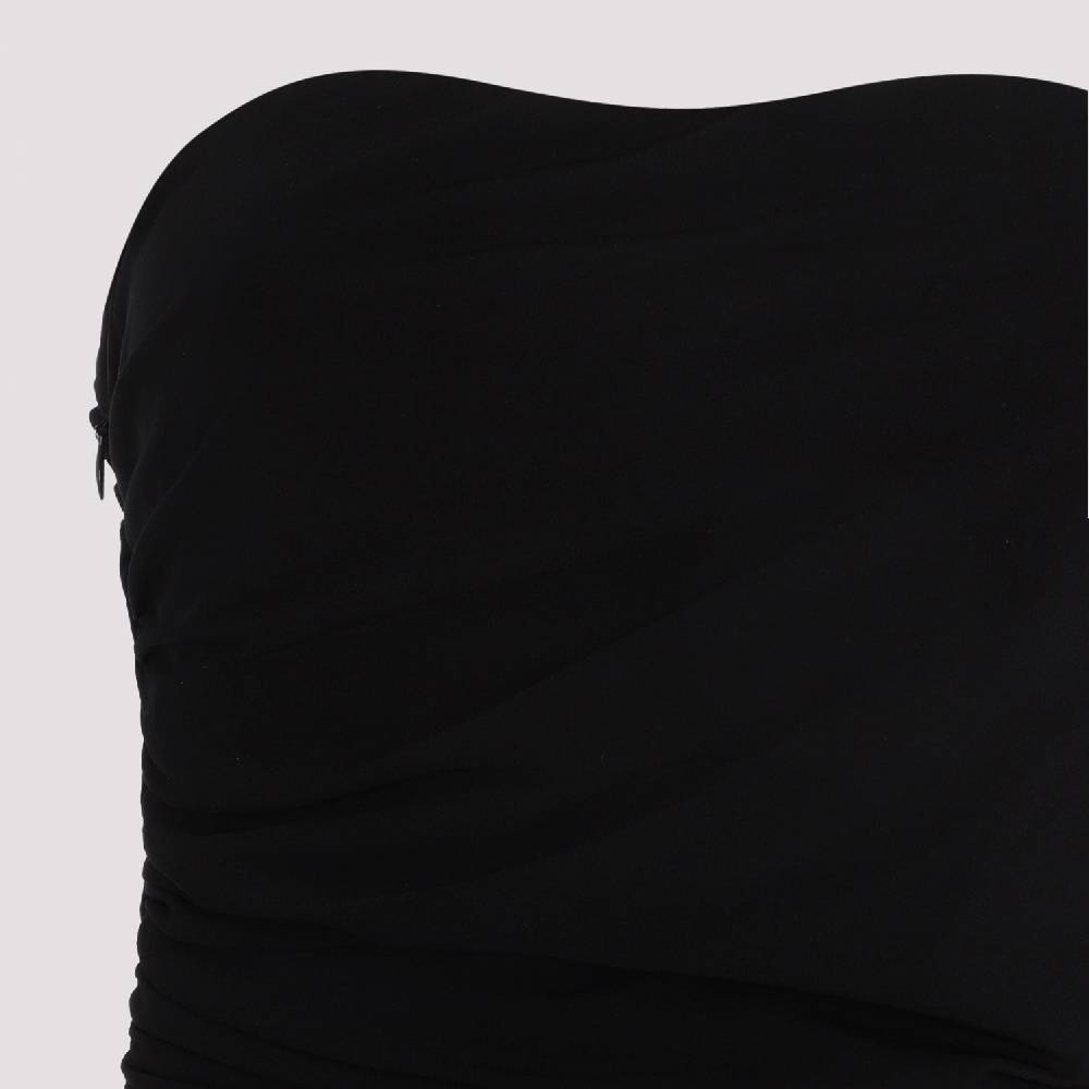 MAGDA BUTRYM  Mini Abito Nero Senza Maniche in Viscosa Magda Butrym Online
