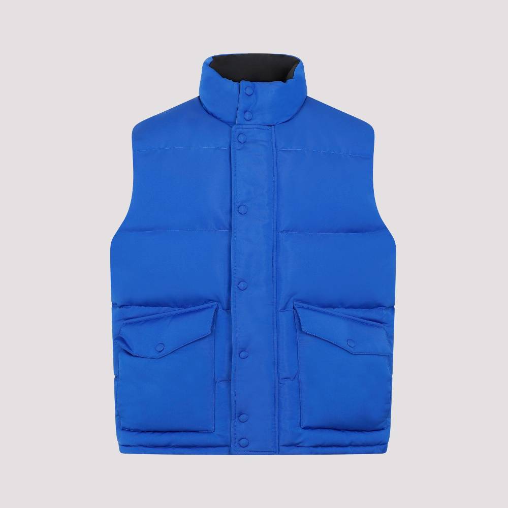 ALEXANDER MCQUEEN  Gilet Imbottito Ultramarino Alexander McQueen - Giacca Blu in Poliestere Uomo Outlet