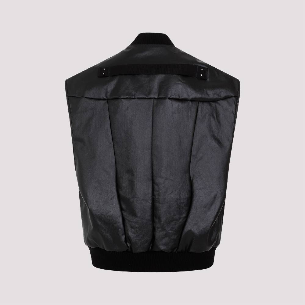 RICK OWENS  Gilet Trapuntato Nero in Cotone Rick Owens In Vendita