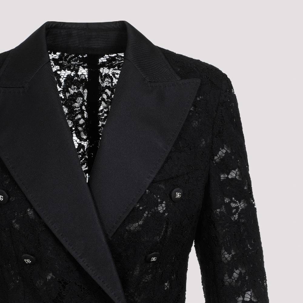 DOLCE & GABBANA  Giacca Pizzo Cotone Nero Dolce & Gabbana Offerte