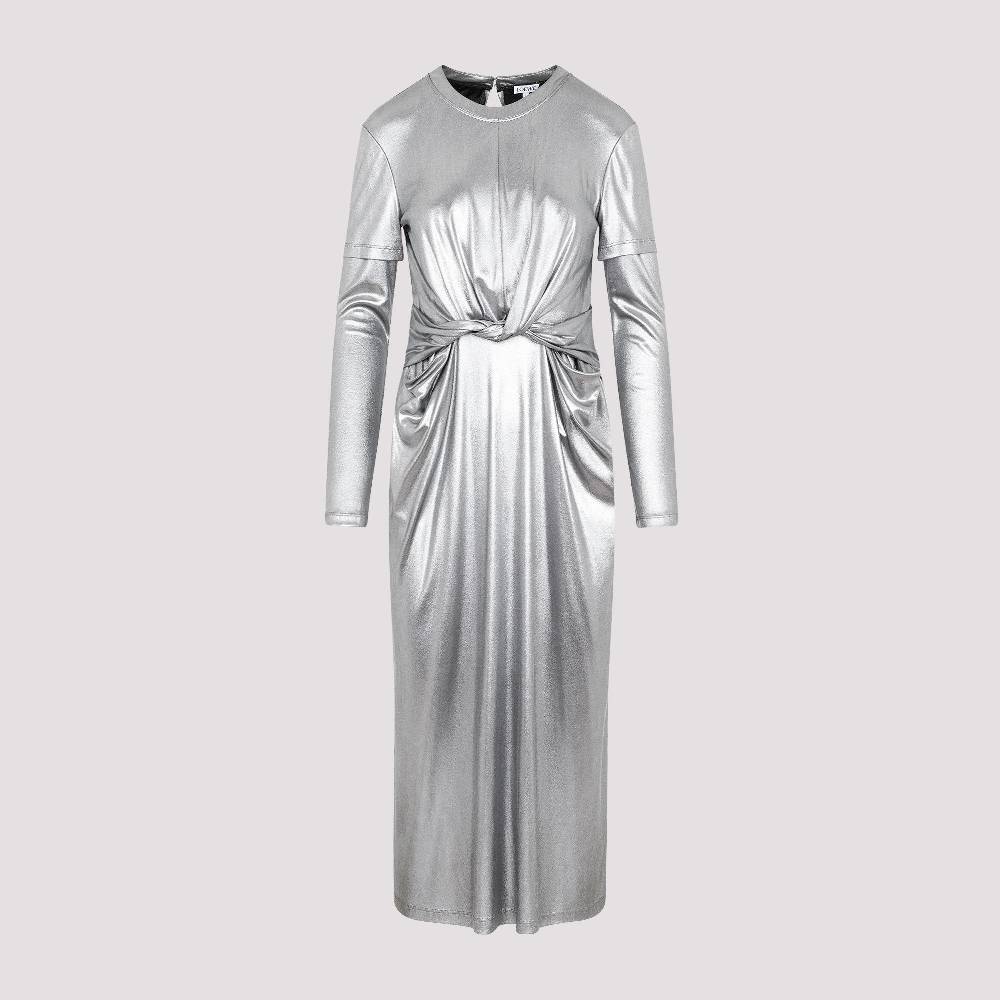LOEWE  Abito Drappeggiato Argento Metallizzato Loewe - Tessuto Tecnico Misto Hotsell
