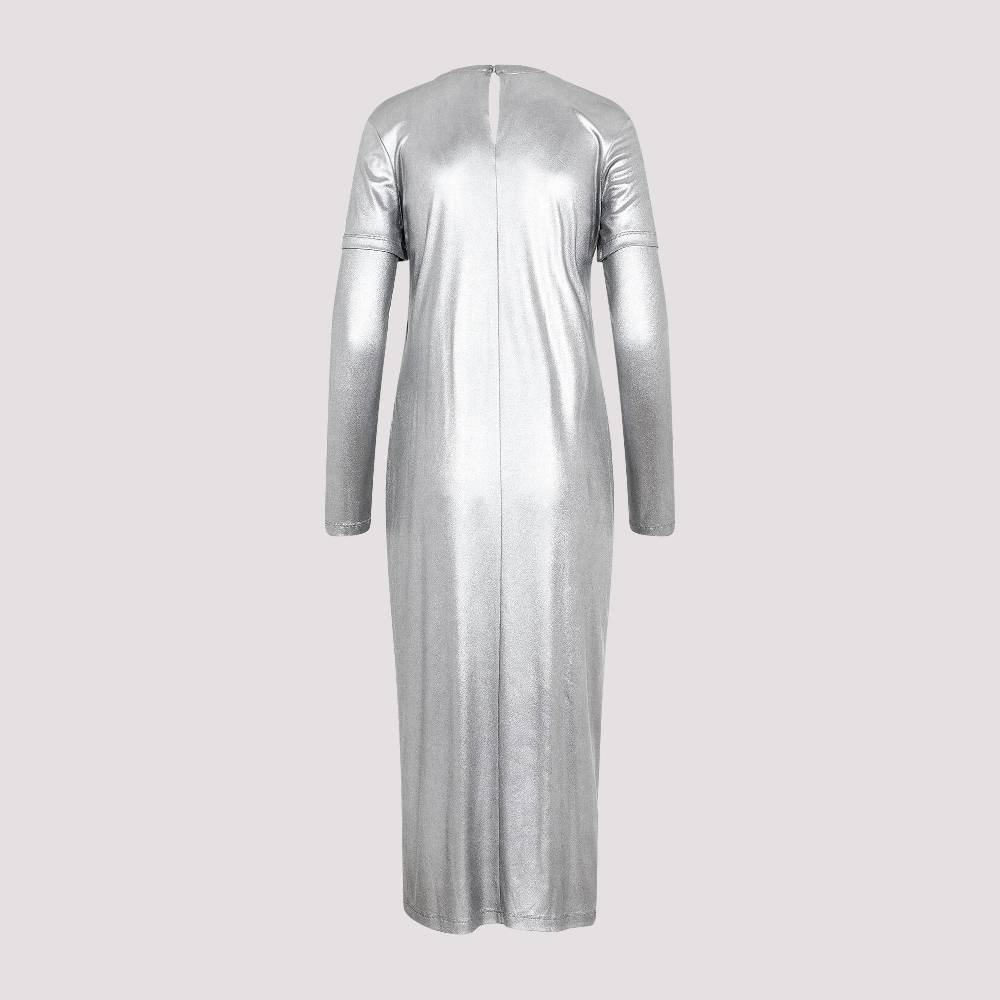 LOEWE  Abito Drappeggiato Argento Metallizzato Loewe - Tessuto Tecnico Misto Hotsell
