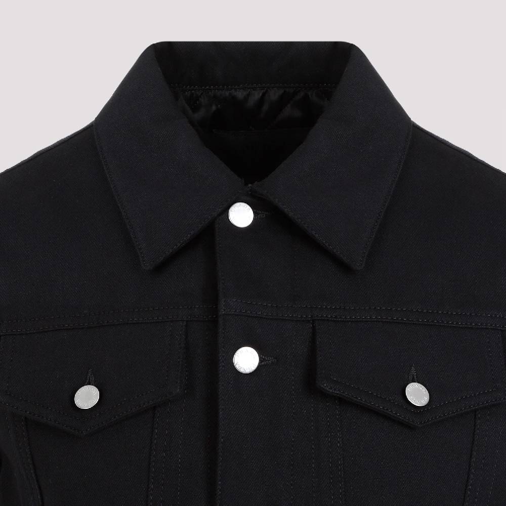 PRADA  Gilet di Jeans Nero in Cotone PRADA - Panciotto Senza Maniche Uomo Saldi Di Fabbrica