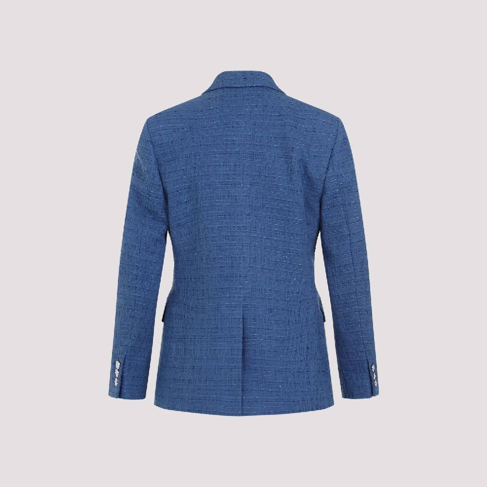 VERSACE  Blazer Tweed Cotone Blu Versace da Donna I Più Venduti