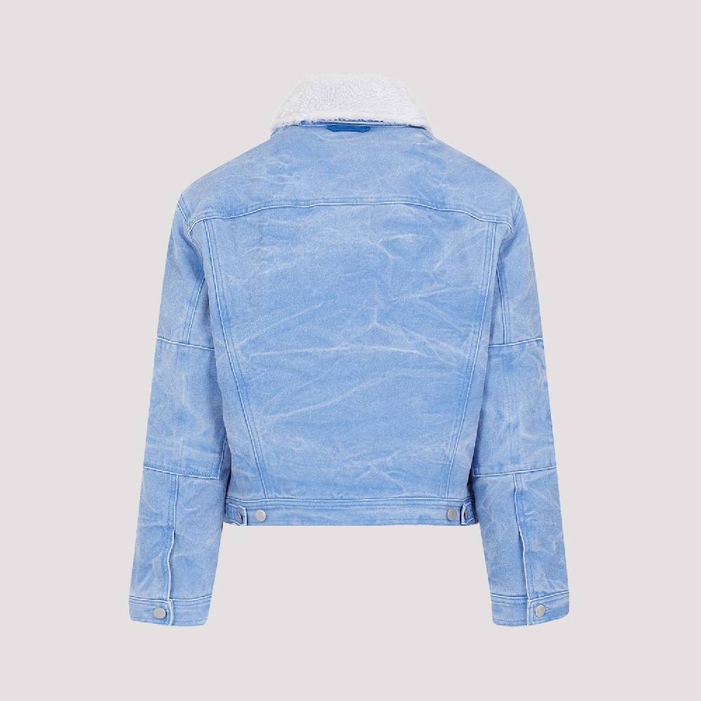ACNE STUDIOS  Giacca di Cotone Blu Acne Studios con Collo Rimovibile Vendite Flash