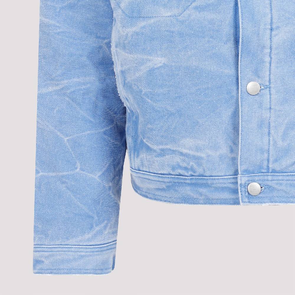 ACNE STUDIOS  Giacca di Cotone Blu Acne Studios con Collo Rimovibile Vendite Flash