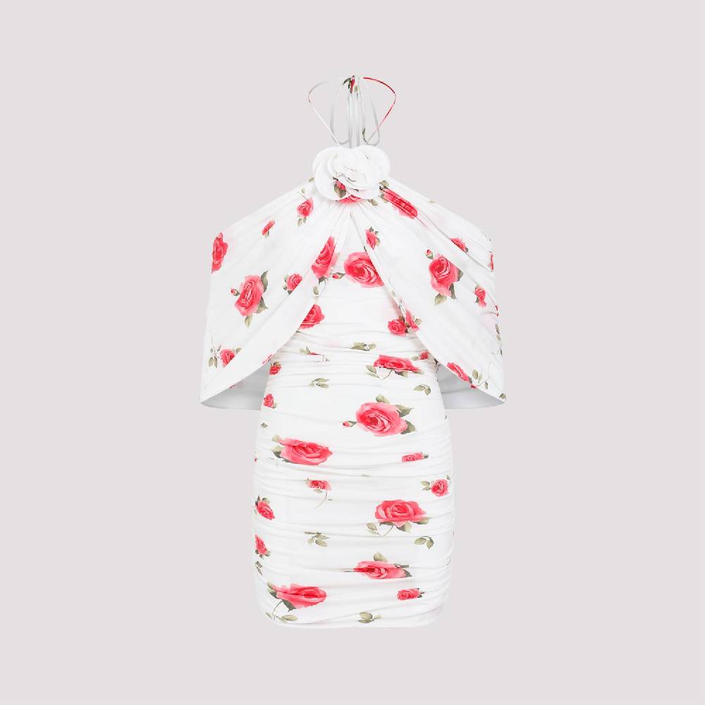 MAGDA BUTRYM  Mini Abito Bianco Crema con Rose di MAGDA BUTRYM Moda