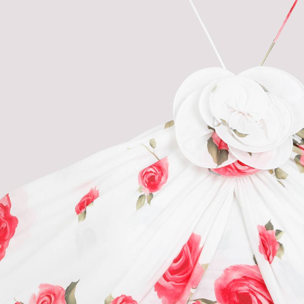 MAGDA BUTRYM  Mini Abito Bianco Crema con Rose di MAGDA BUTRYM Moda