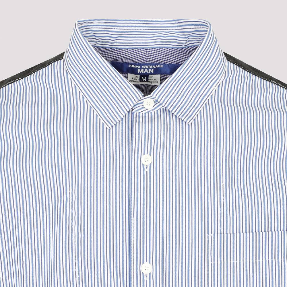 JUNYA WATANABE  Camicia Uomo Junya Watanabe Cotone Blu a Righe e Quadri 2025