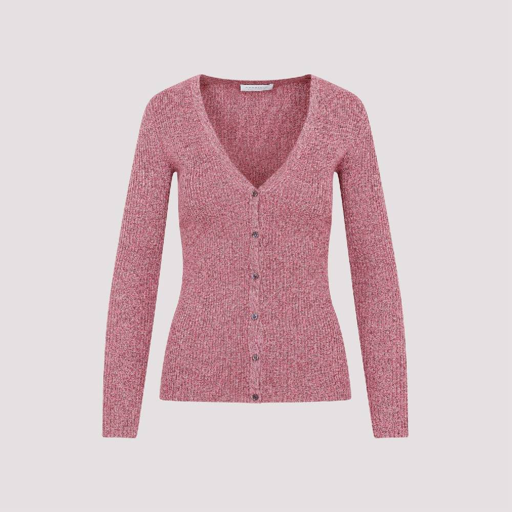 GABRIELA HEARST  Cardigan Misto Cachemire e Seta Rosa & Viola di Gabriela Hearst Italia