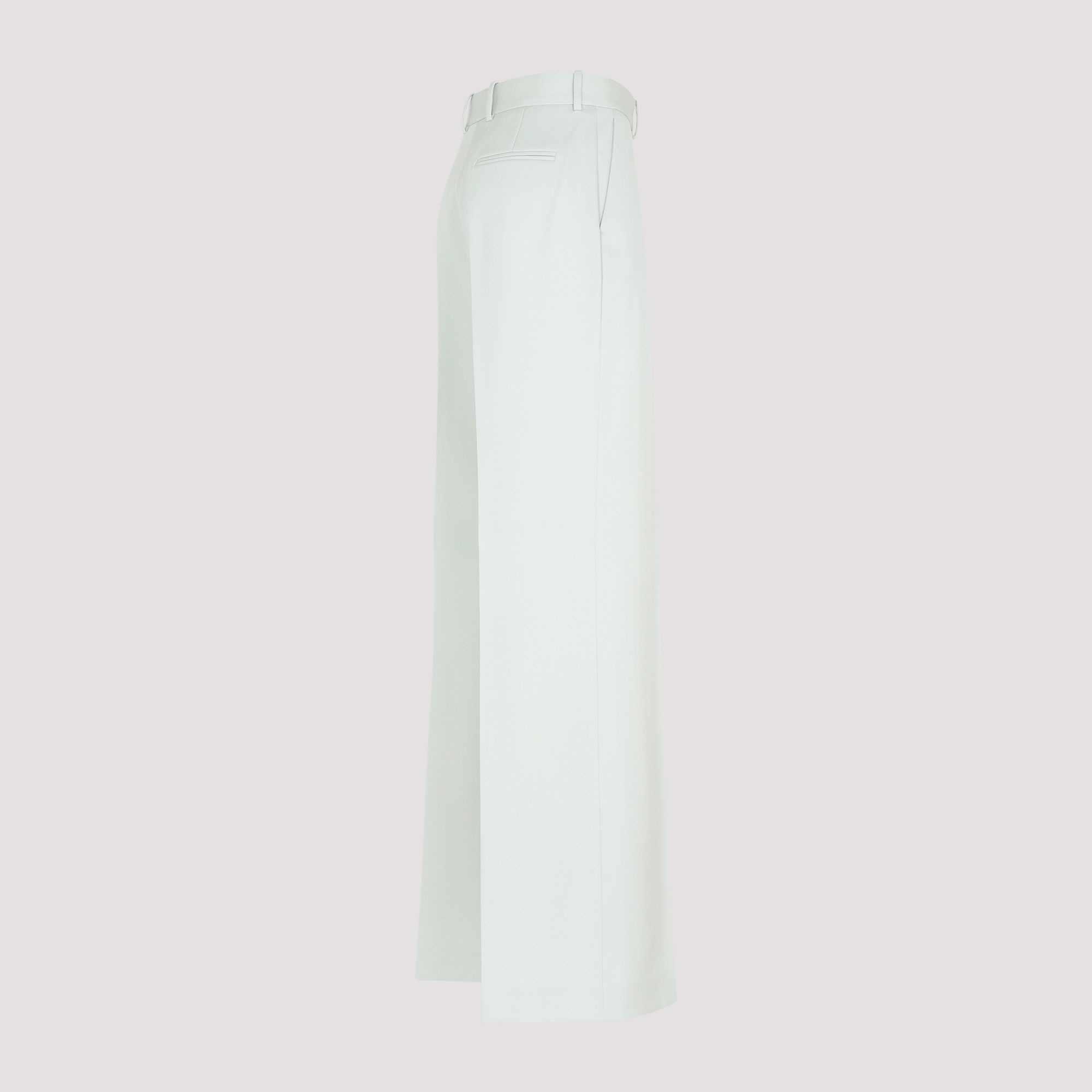 LANVIN  Pantaloni Larghi in Lana Verde Salvia Lanvin - Abbigliamento Donna 2025
