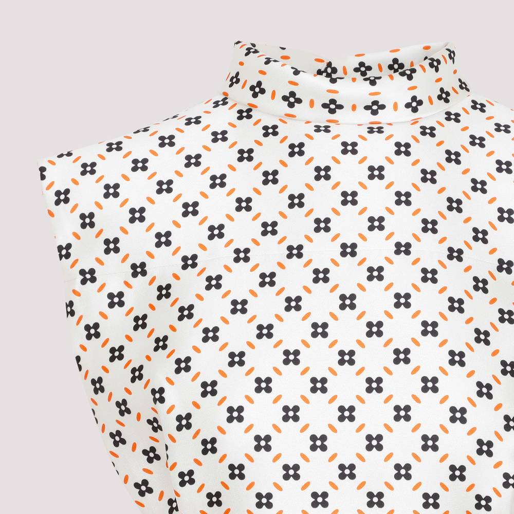 LANVIN  Top Senza Maniche con Collo Alto Floreale LANVIN In Linea