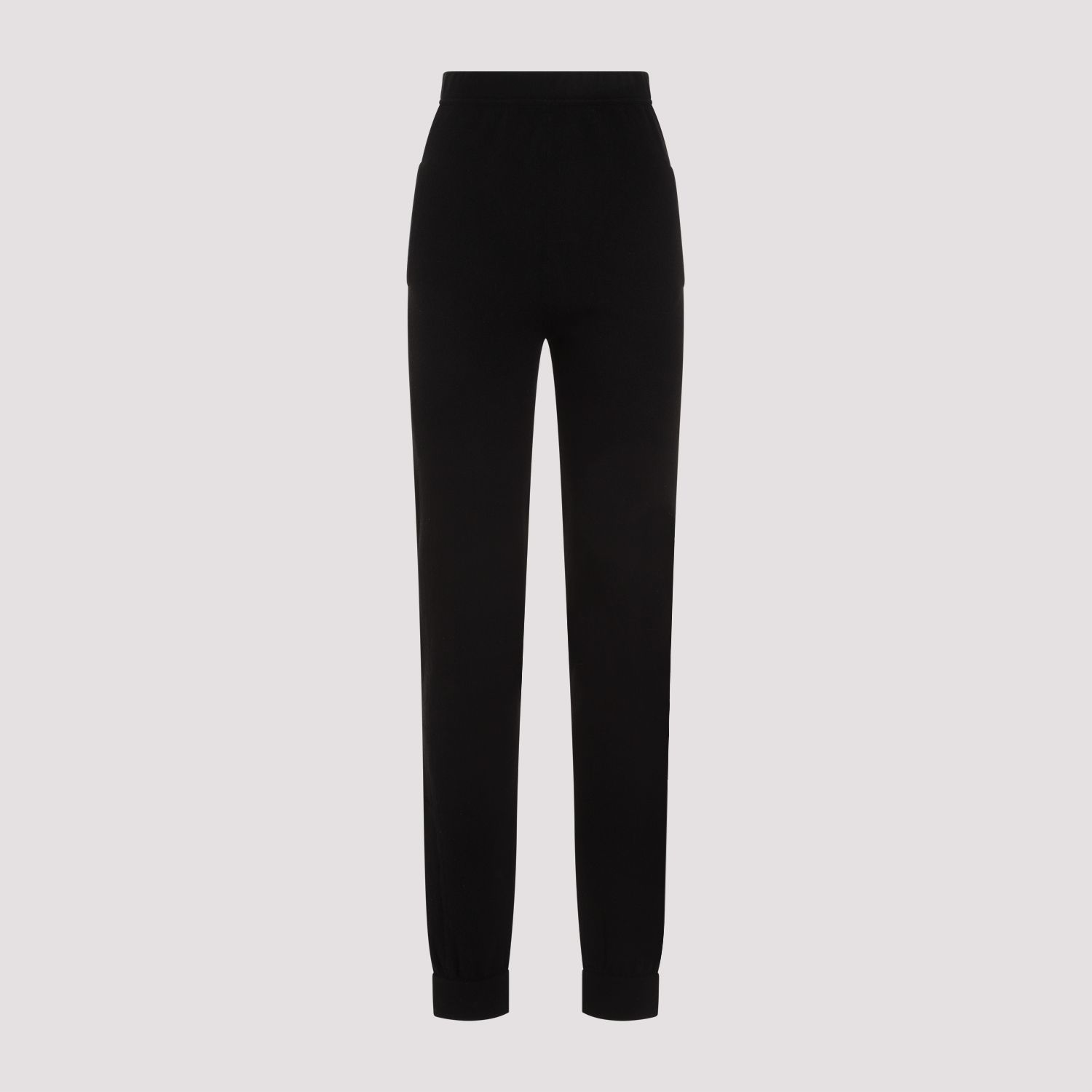 SAINT LAURENT  Leggings in Cashmere Nero a Vita Alta Saint Laurent Promozione Limitata