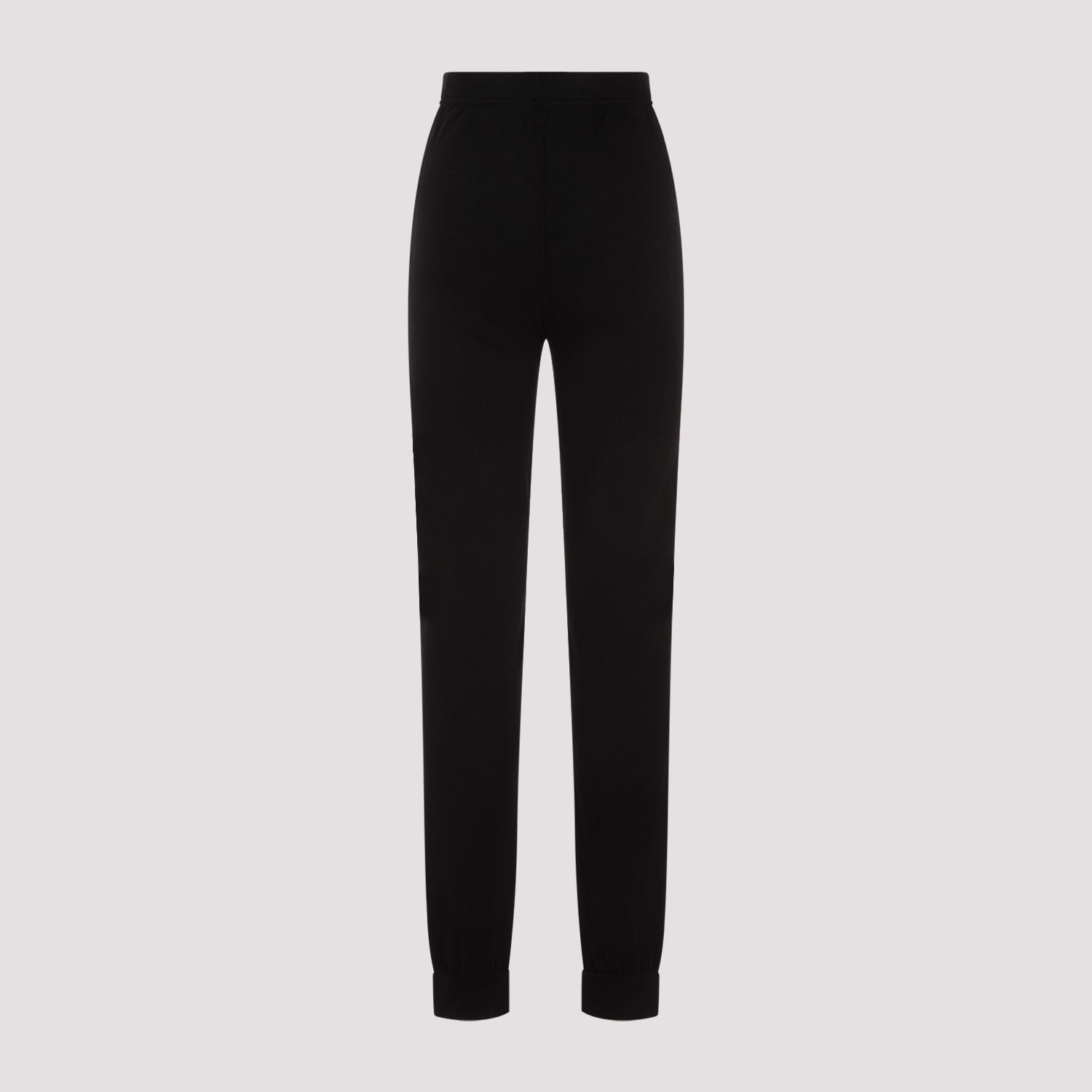 SAINT LAURENT  Leggings in Cashmere Nero a Vita Alta Saint Laurent Promozione Limitata