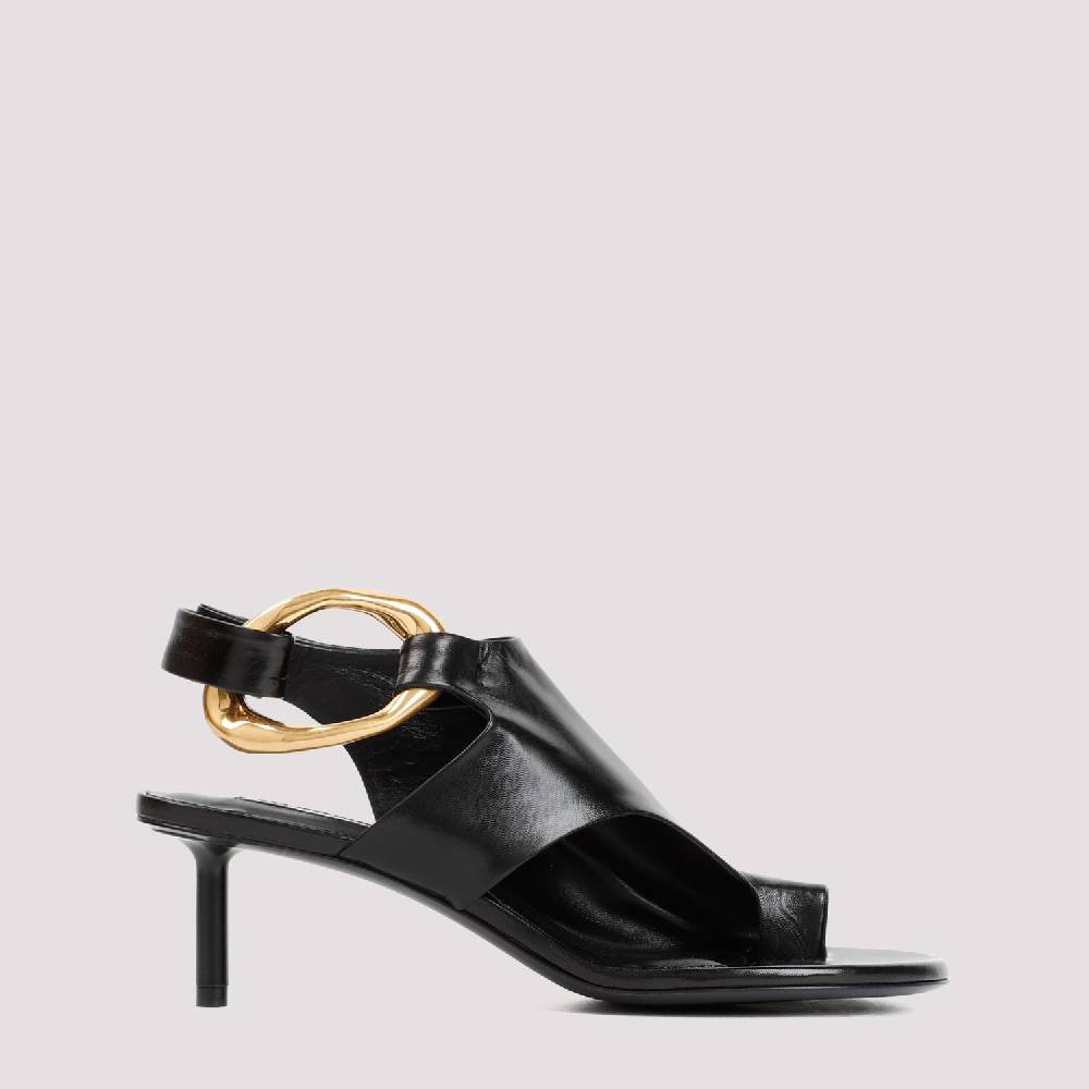 JIL SANDER  Décolleté Slingback in Pelle Nera Jil Sander con Tacco 5cm Shopping Online