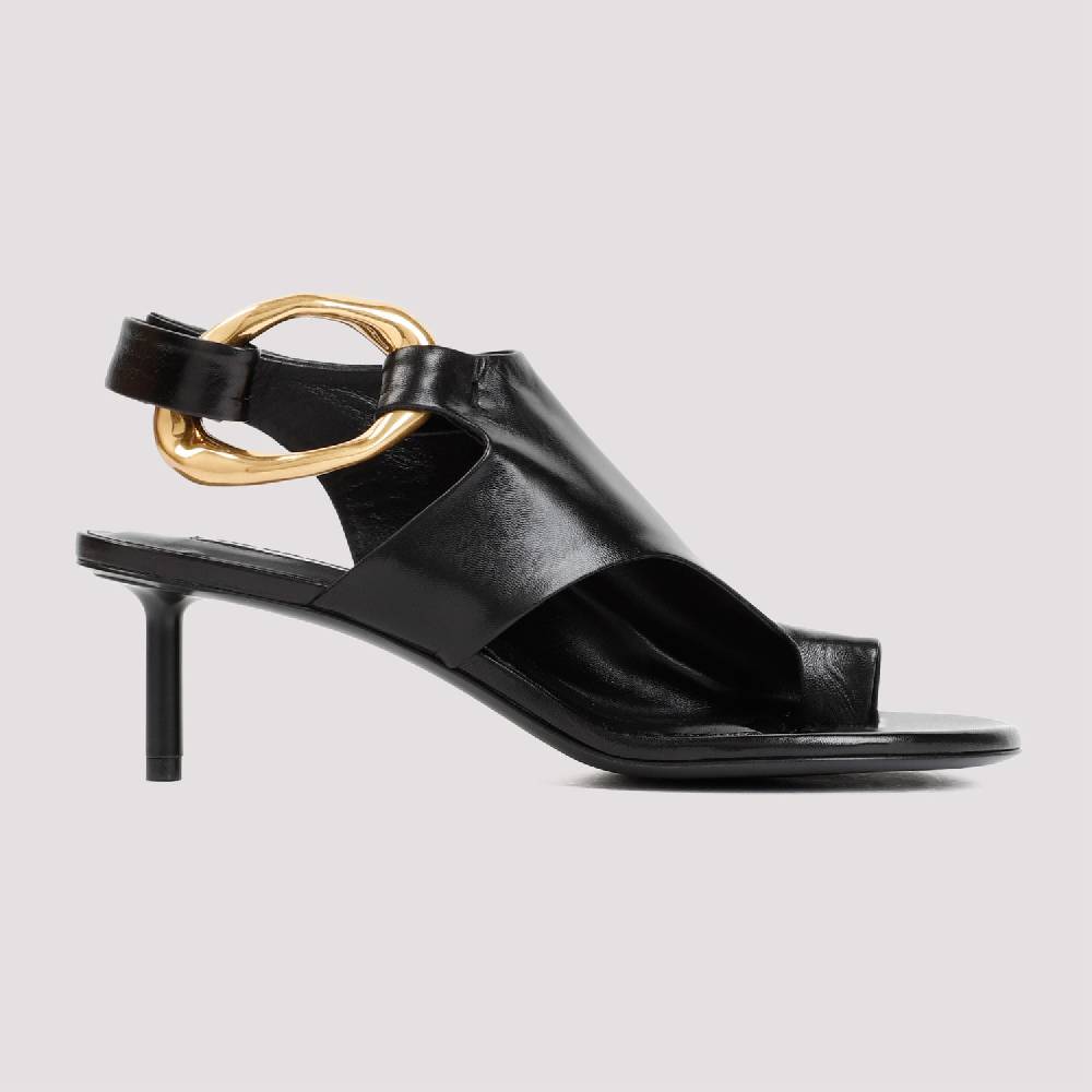 JIL SANDER  Décolleté Slingback in Pelle Nera Jil Sander con Tacco 5cm Shopping Online
