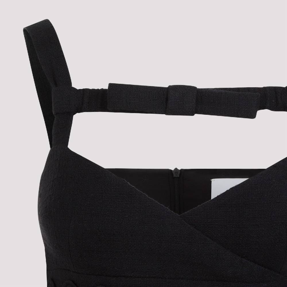 PATOU  Abito Mini Nero in Cotone con Fiocco PATOU Convenienza
