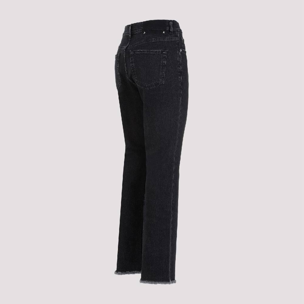 GOLDEN GOOSE  Jeans Svasati Cropped Cotone Nero Golden Goose Novità