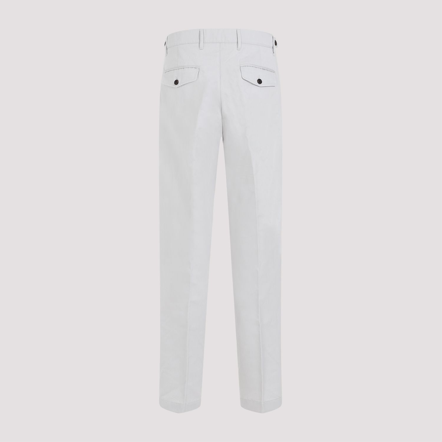 DUNHILL  Chino Piegati Grigio Cotone-Lino Uomo Dunhill Outlet