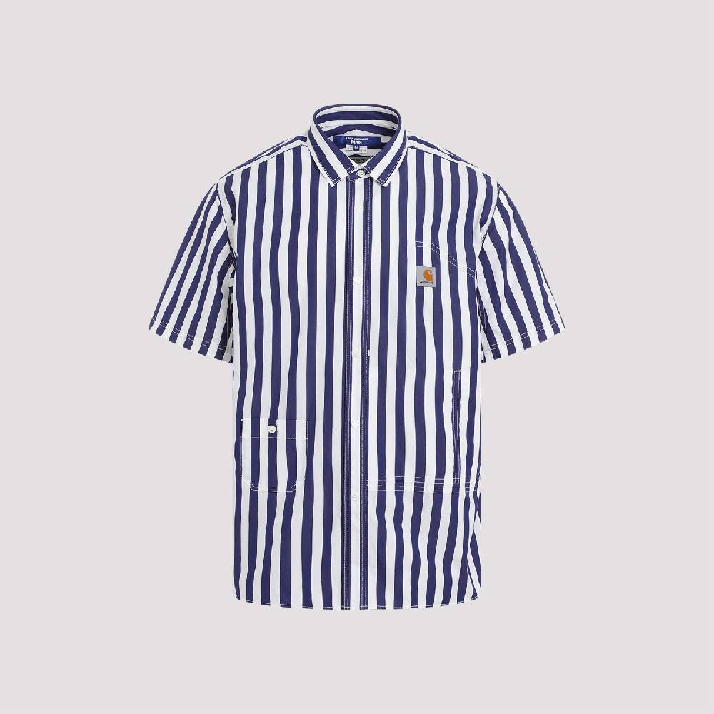 JUNYA WATANABE  Camicia a Righe Cotone Junya Watanabe - Bianco/Marina Offerte