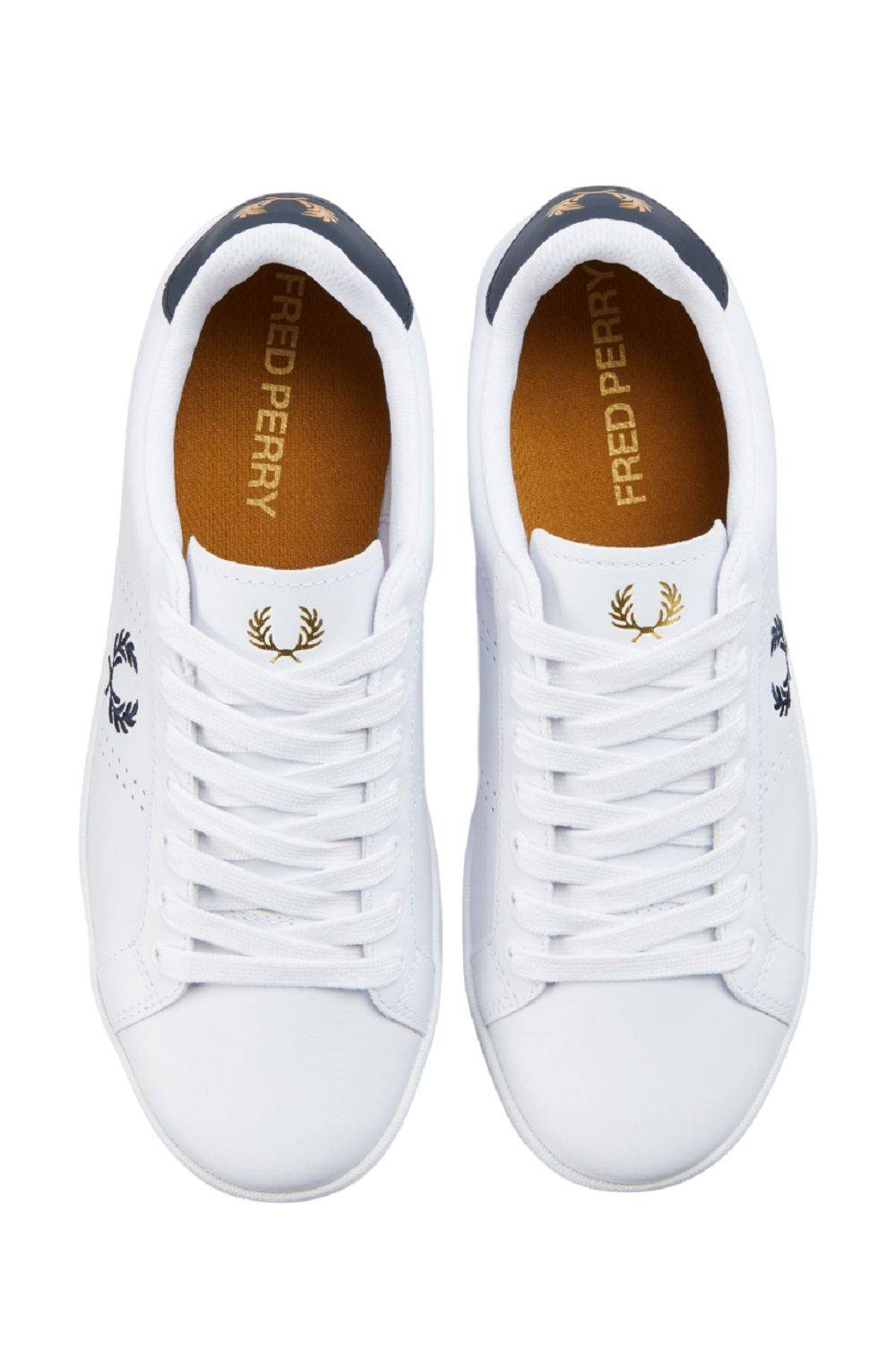FRED PERRY  Sneakers in Pelle Bianca Fred Perry B721 - Scarpe Sportive da Uomo Vendita Calda