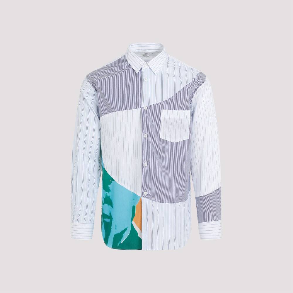 COMME DES GARÇONS SHIRT  Camicia Uomo Patchwork Blu in Cotone - COMME DES GARÇONS SHIRT Vendite Flash