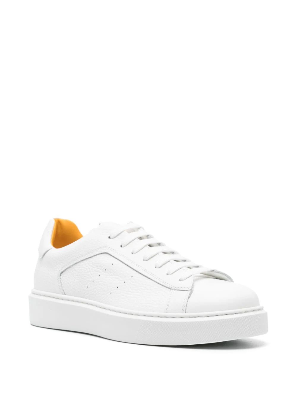 DOUCAL'S  Sneakers in Pelle Tumbled Doucal's - Scarpe Uomo Bianche In Saldo
