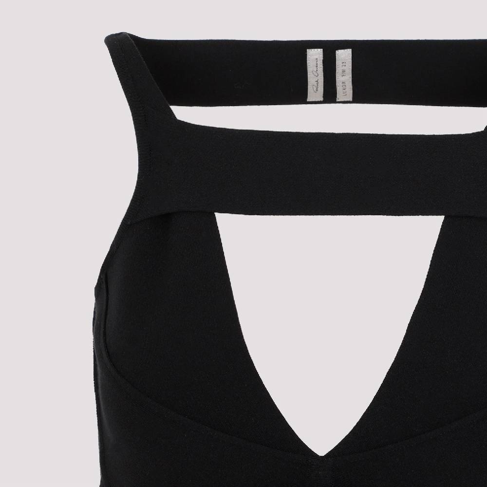 RICK OWENS  Abito Mini Maglia Nero Senza Schiena Rick Owens - Mix di Viscosa Italia