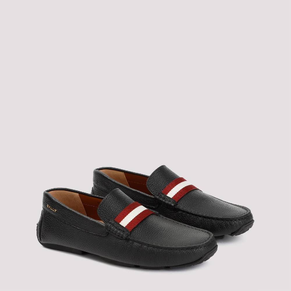 BALLY  Mocassini da Uomo in Vitello Nero Grana Bally Nuovo