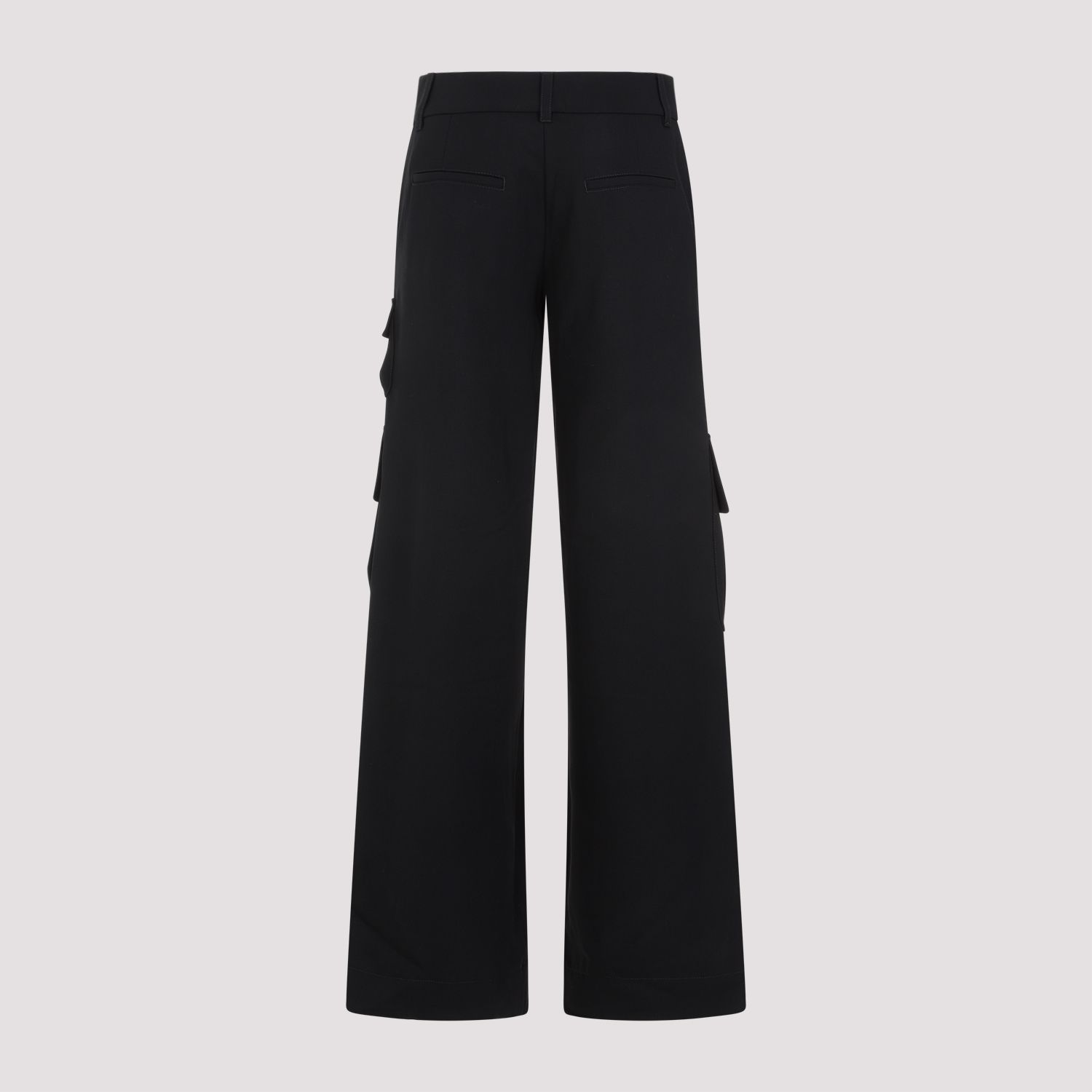 OFF-WHITE  Pantaloni Cargo in Lana Vergine Off-White per Donna Promozione