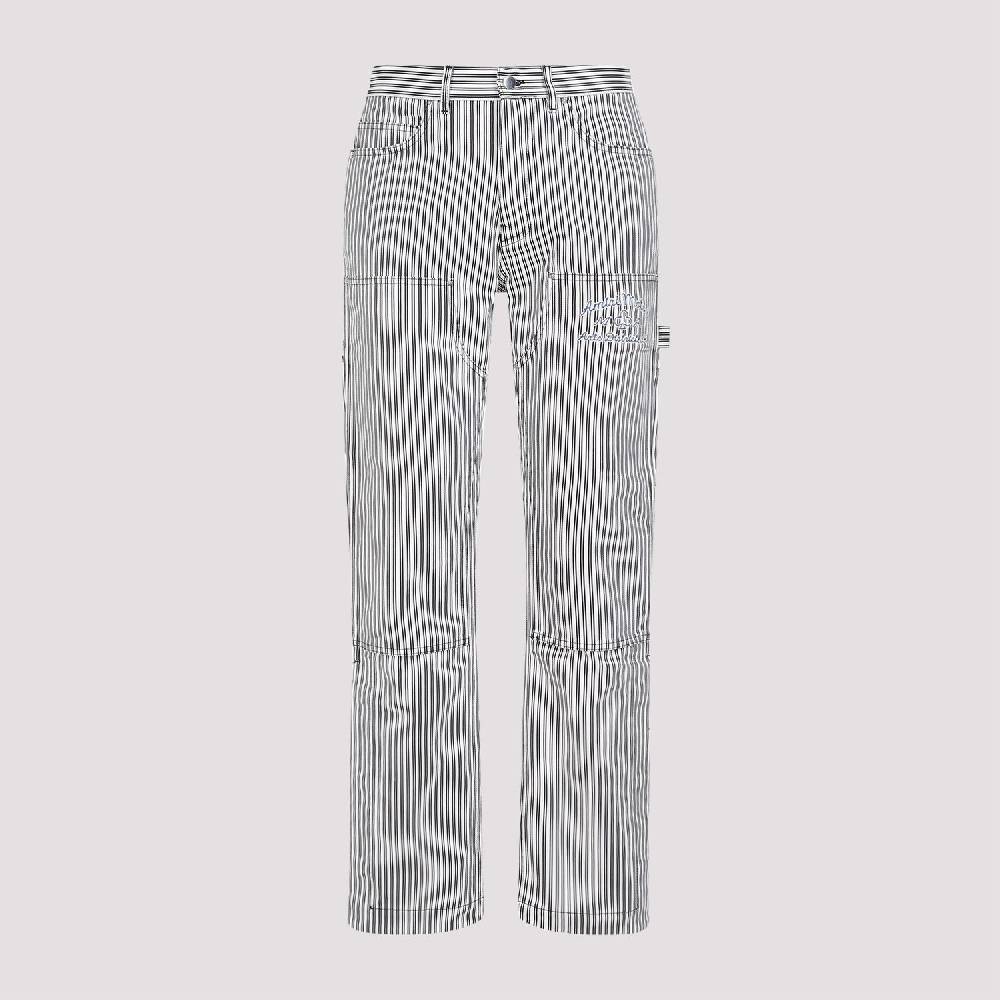 AMIRI  Pantaloni Carpenter in Cotone a Righe Nere Amiri Spedizione Gratuita