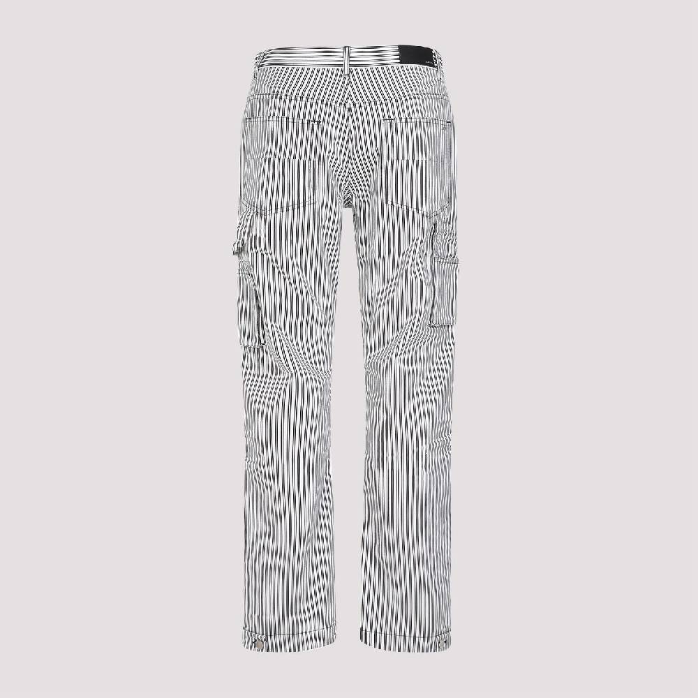 AMIRI  Pantaloni Carpenter in Cotone a Righe Nere Amiri Spedizione Gratuita