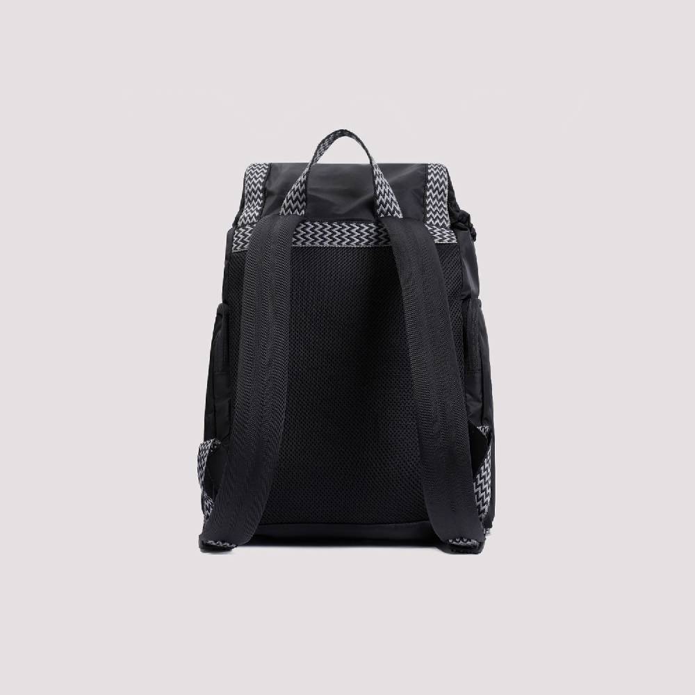 LANVIN  Zaino LANVIN Curb in Nylon Nero con Spallacci Regolabili Consegna Veloce