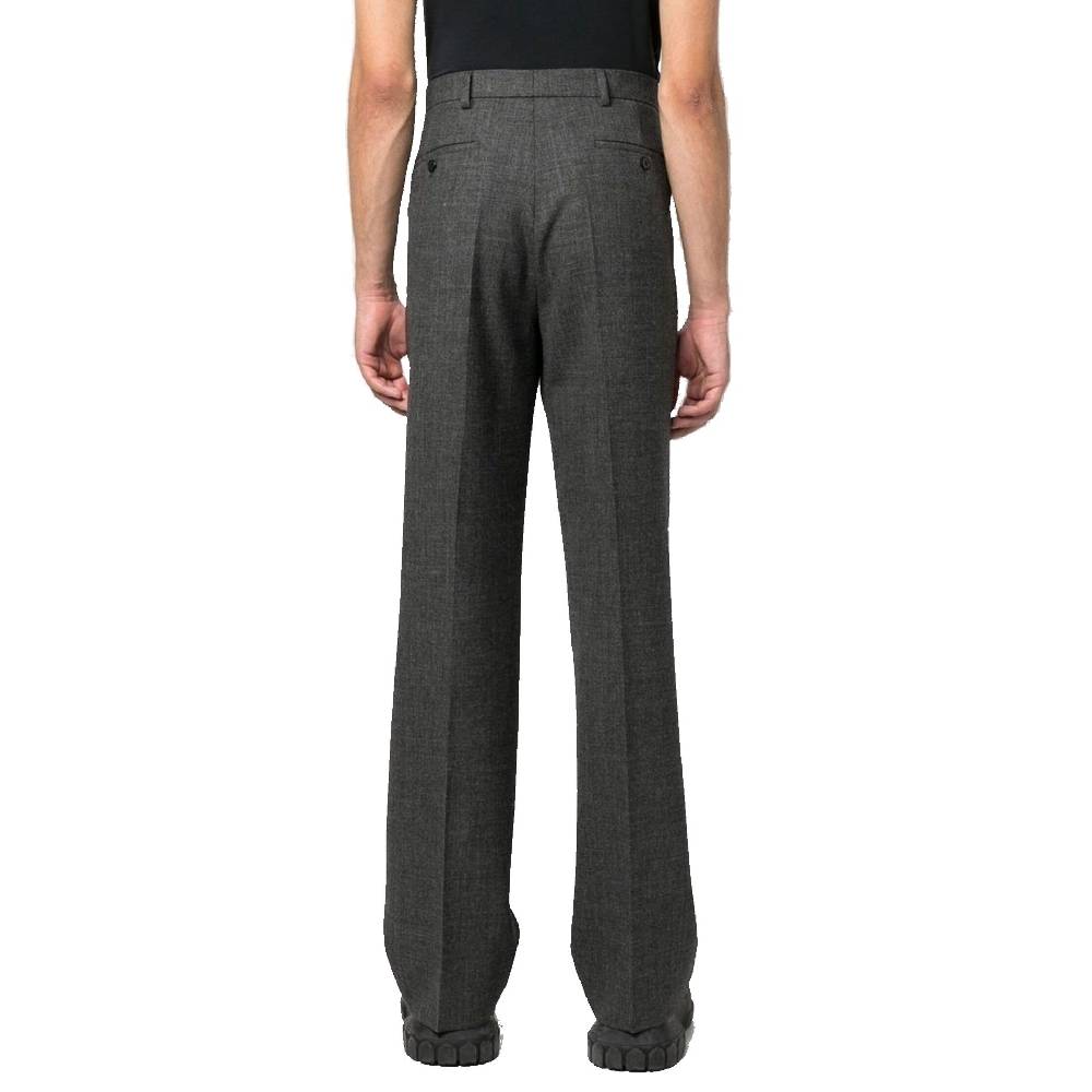 PRADA  Pantaloni Grigi in Lana Vergine Uomo PRADA Sconto