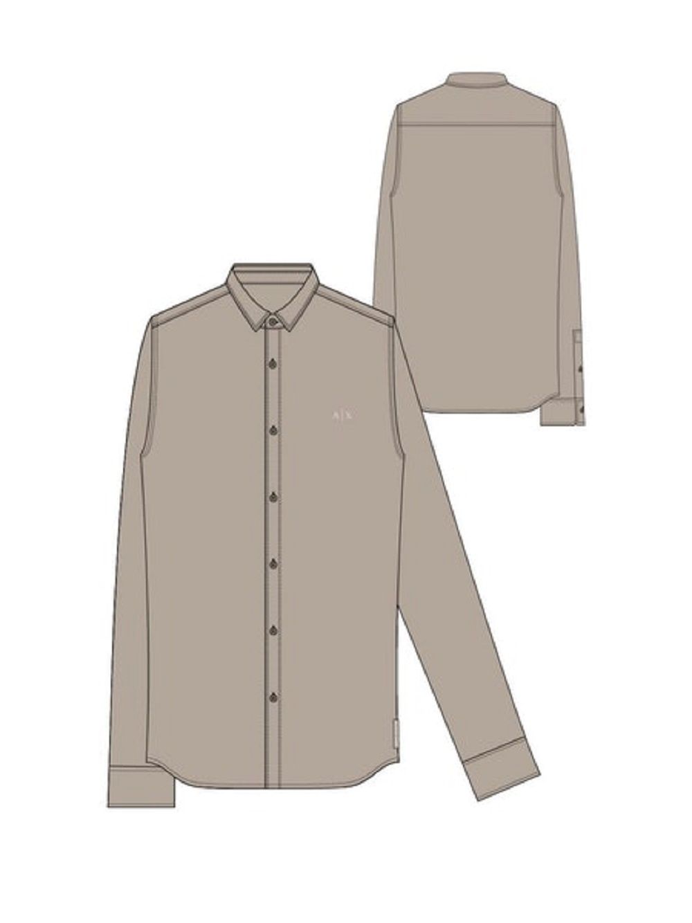 ARMANI EXCHANGE  Camicia di Lino Beige Uomo Armani Exchange Online