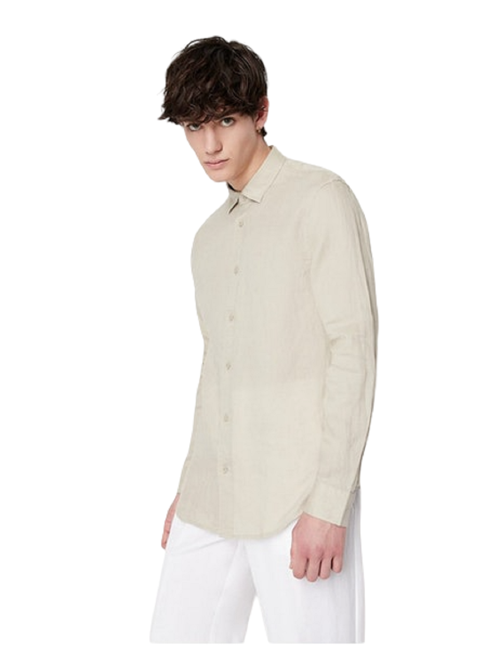ARMANI EXCHANGE  Camicia di Lino Beige Uomo Armani Exchange Online