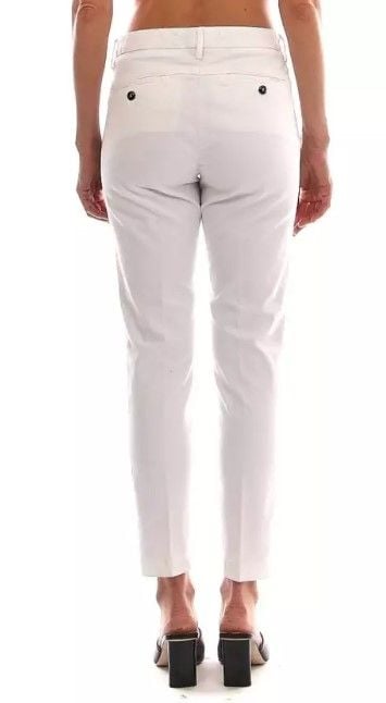 ROY ROGER'S  Pantaloni in Gabardina Stretch Bianchi ROY ROGER'S - Donna Vendita Calda