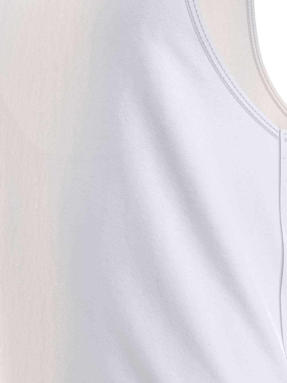 CALVIN KLEIN  T-Shirt Uomo Calvin Klein Bianca in Cotone e Lino Spedizione Gratuita