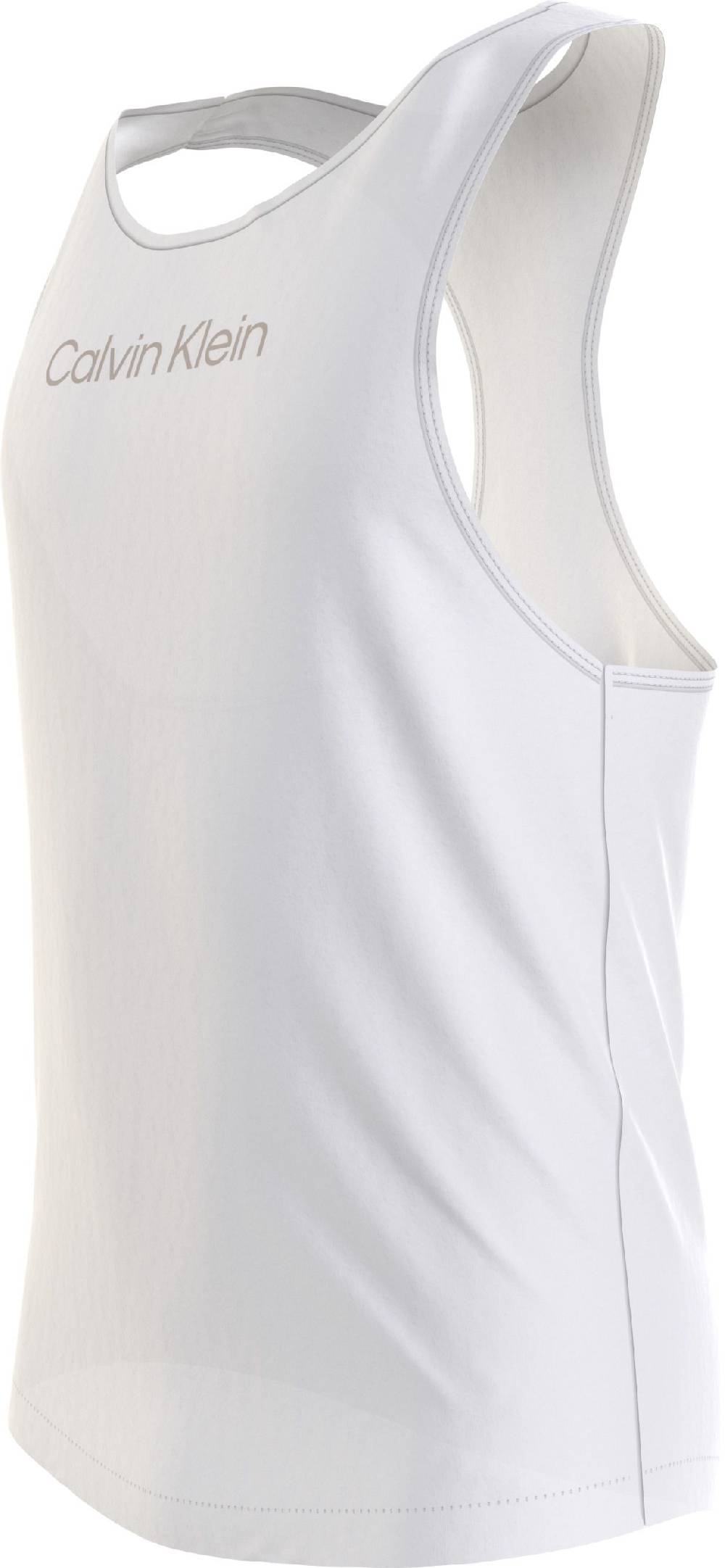 CALVIN KLEIN  T-Shirt Uomo Calvin Klein Bianca in Cotone e Lino Spedizione Gratuita