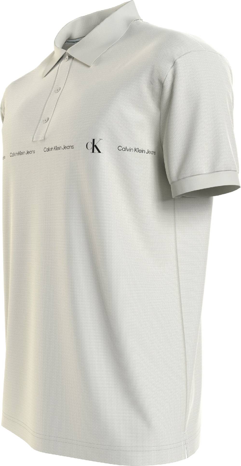 CALVIN KLEIN  Polo Calvin Klein Bianca in Cotone Elasticizzato Uomo Consegna Veloce