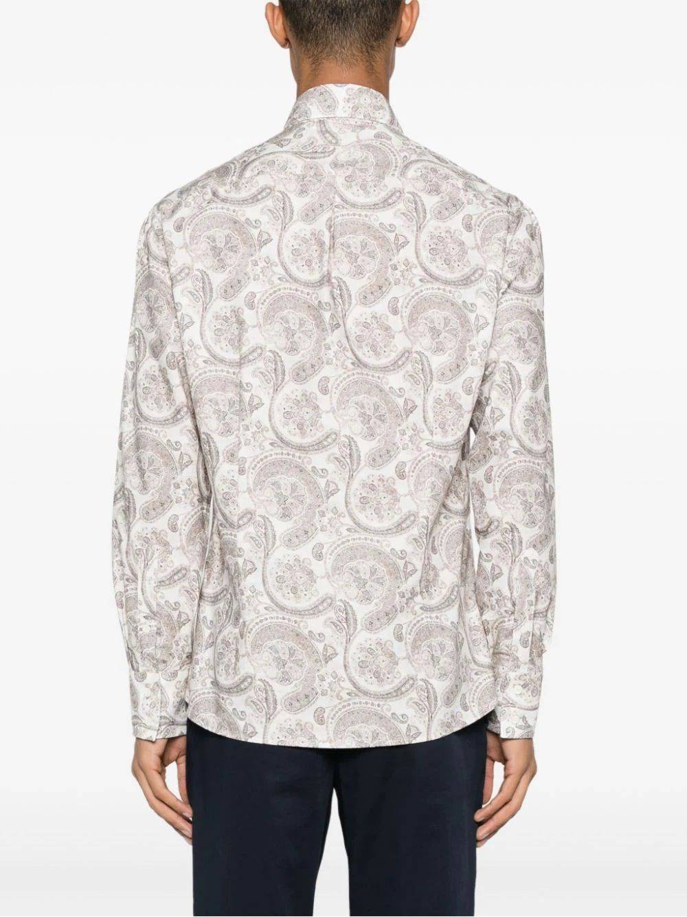 BRUNELLO CUCINELLI  Camicia Uomo Cotone Beige Brunello Cucinelli Novità