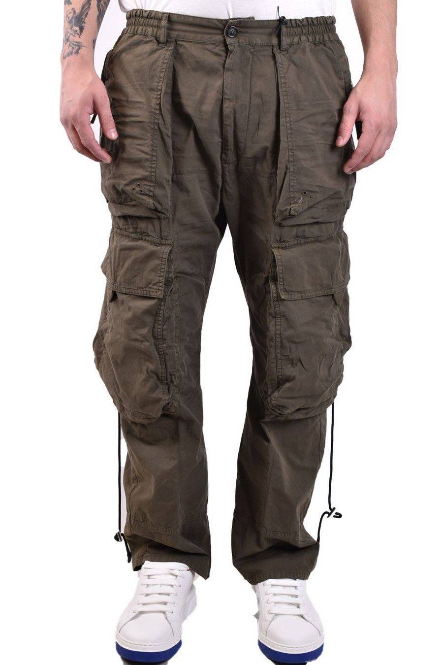 DSQUARED2  Pantaloni Verdi Elasticizzati da Uomo DSQUARED2 Sconto