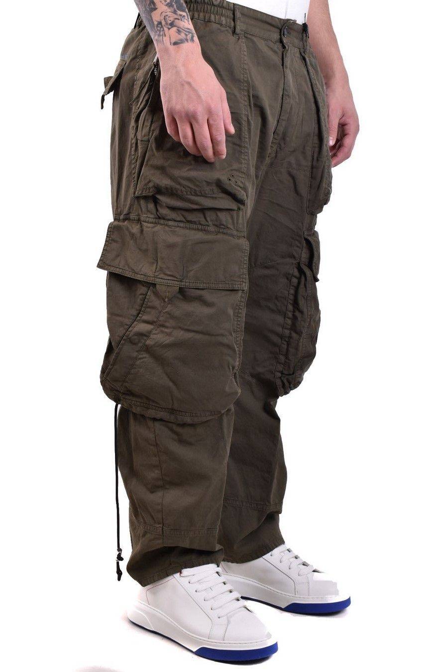 DSQUARED2  Pantaloni Verdi Elasticizzati da Uomo DSQUARED2 Sconto