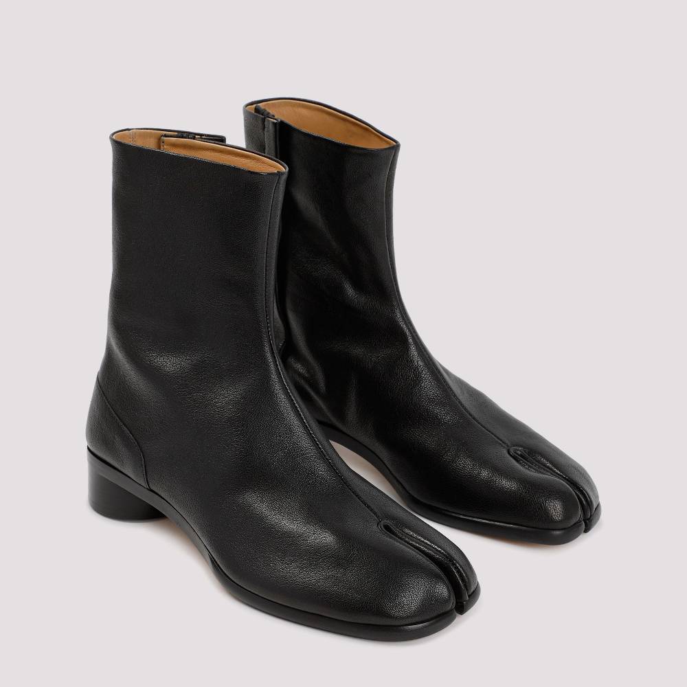 MAISON MARGIELA  Stivaletti Tabi Maison Margiela in Pelle Nera - Tacco 3cm Vendita Calda
