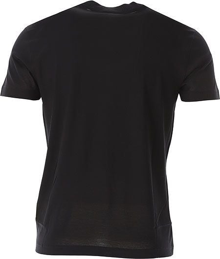EMPORIO ARMANI  T-Shirt Uomo Emporio Armani in Lyocell e Cotone Nero In Saldo