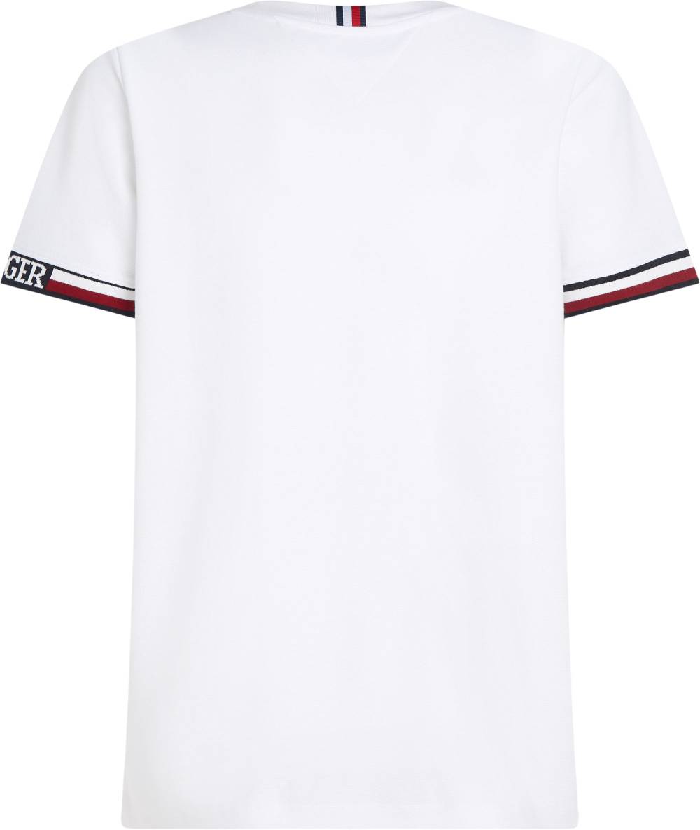 TOMMY HILFIGER  T-Shirt Uomo Tommy Hilfiger Bianca Regular Fit - Misto Cotone Qualità