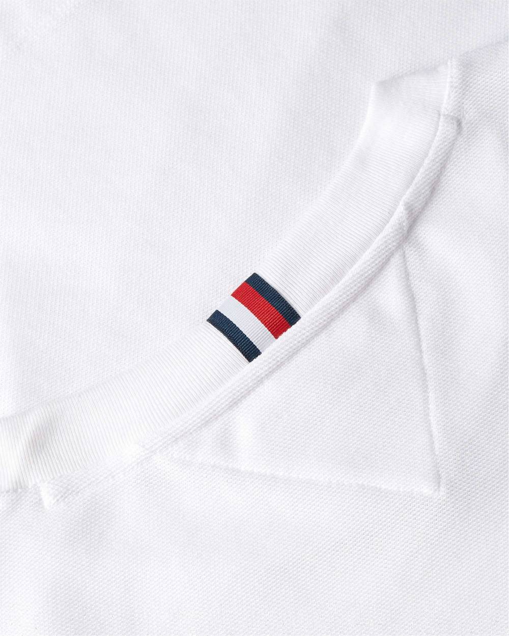 TOMMY HILFIGER  T-Shirt Uomo Tommy Hilfiger Bianca Regular Fit - Misto Cotone Qualità