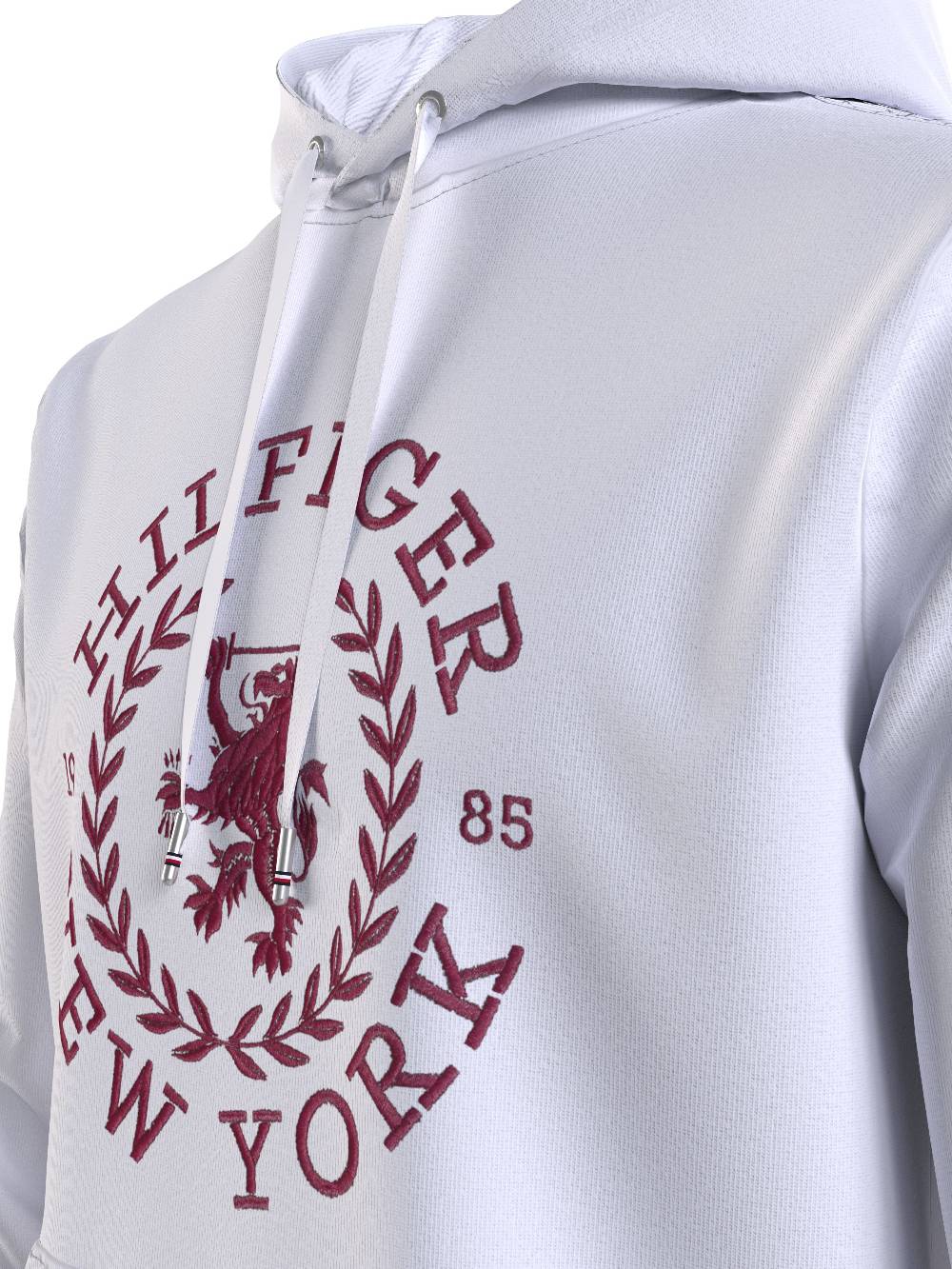 TOMMY HILFIGER  Felpa con Cappuccio Bianca in Cotone da Uomo Tommy Hilfiger Vendita