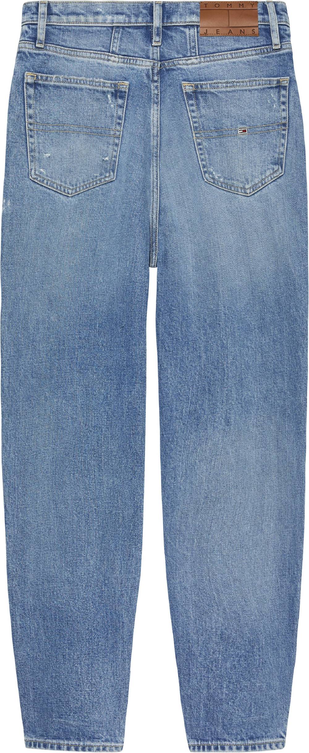 TOMMY JEANS  Jeans Mom Tommy in Cotone Elasticizzato Blu da Donna Promozione Limitata