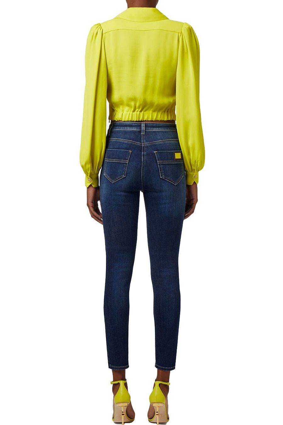 ELISABETTA FRANCHI  Camicia Gialla in Viscosa Elisabetta Franchi Donna Vendita Calda